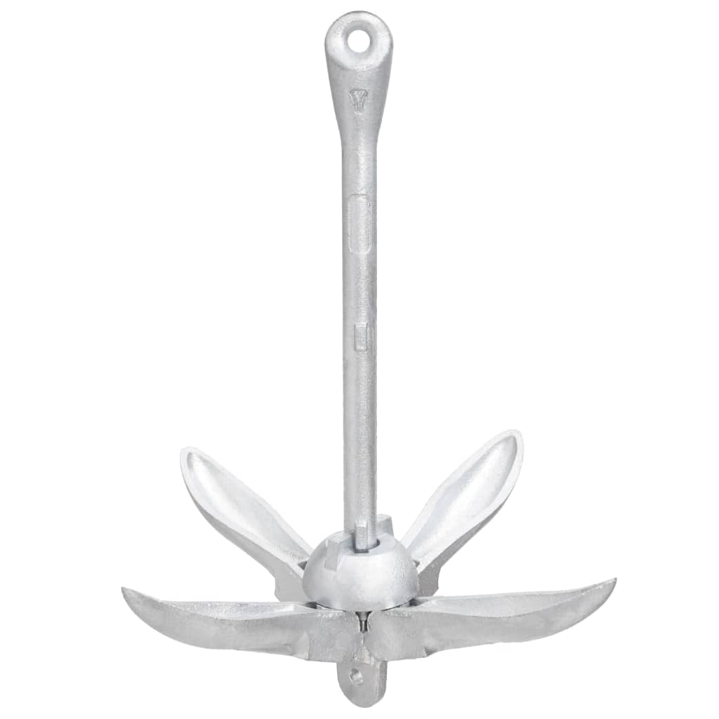 Folding Anchor with Rope Silver Malleable Cast Iron   Folding Anchor