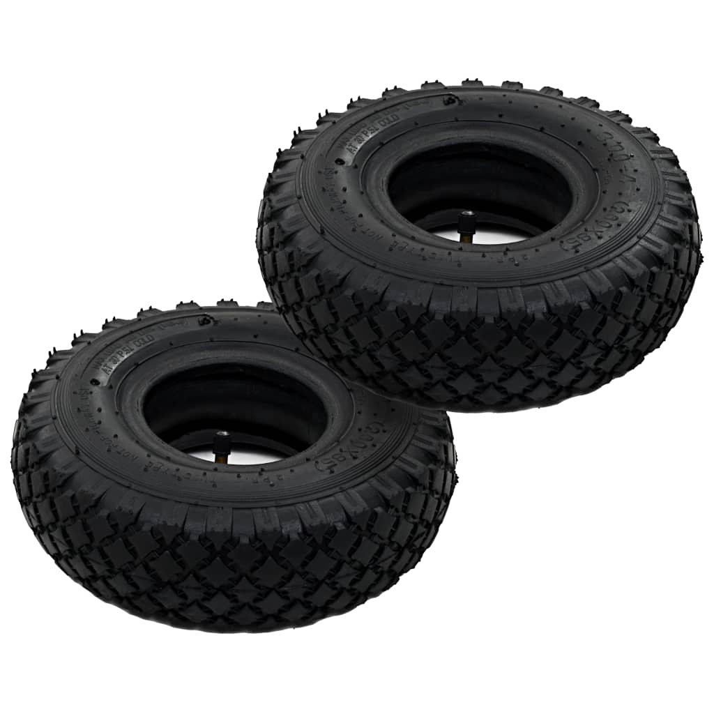 2 tires 2 tubes 3.00 - 4 260 x 85 for hand trucks rubber