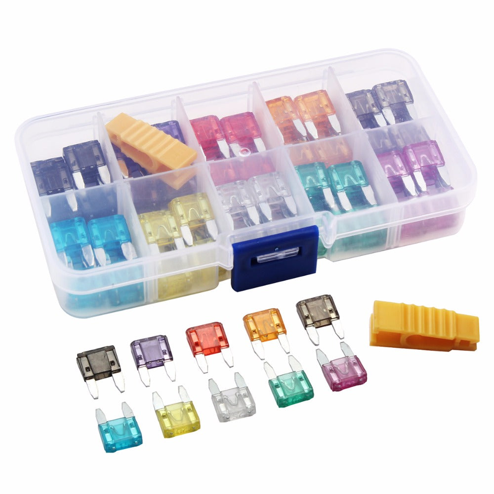 Car Blade Fuse Assortment – 120 Mini Fuses