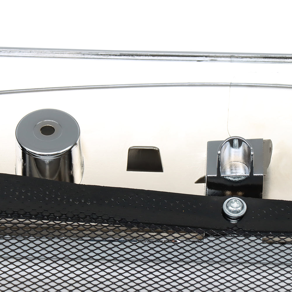 Chrome Front Grille Compatible With Freightliner Cascadia, With Bug Screen