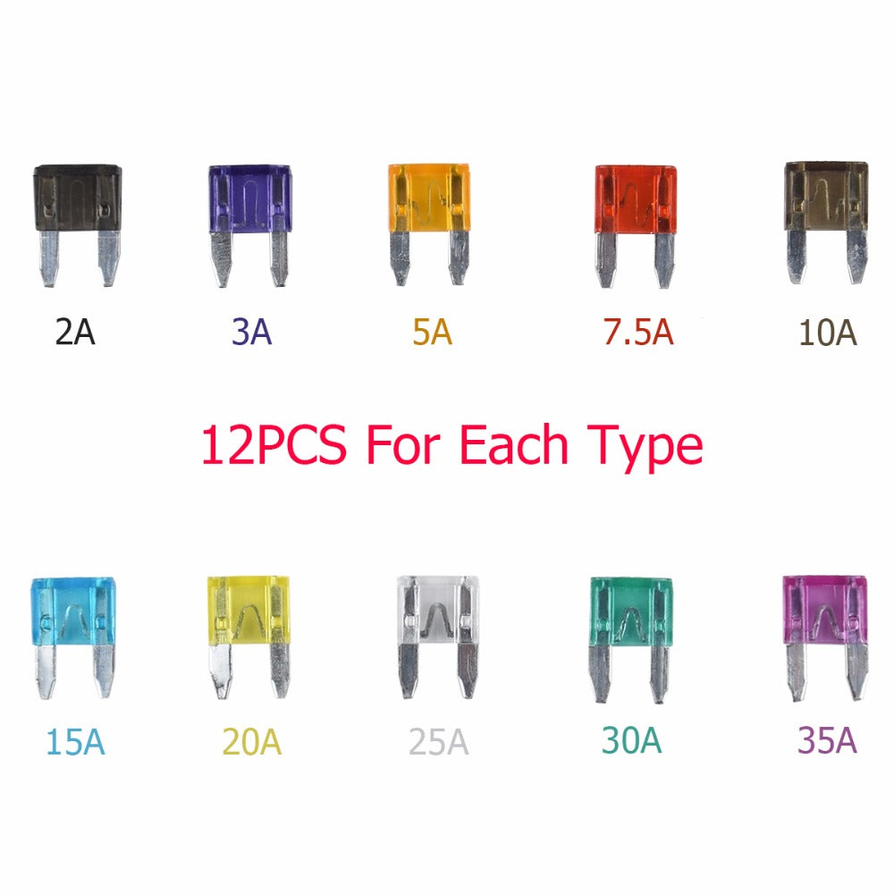 Car Blade Fuse Assortment – 120 Mini Fuses - image 2
