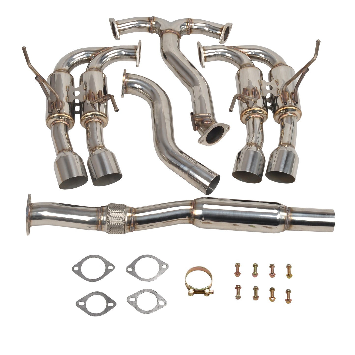 Exhaust Header Fit For S,ubaru WRX&STI 2015 R400 Gemini Quad Tips Ban The Sale Of Amazon