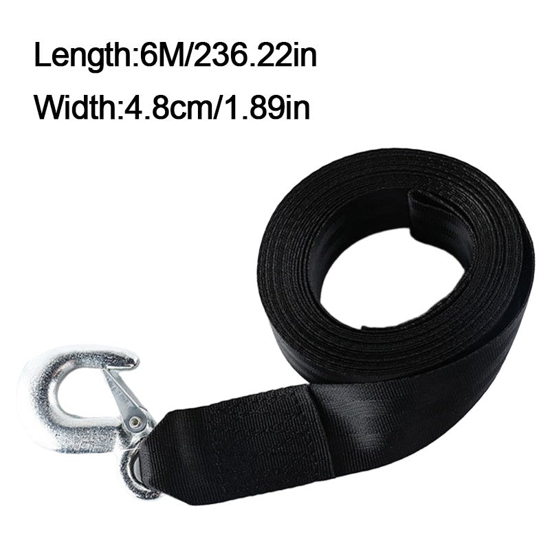 Marine Trailer Boat Winch Strap With Hook Towing 6mx5cm Up To  Heavy Duty