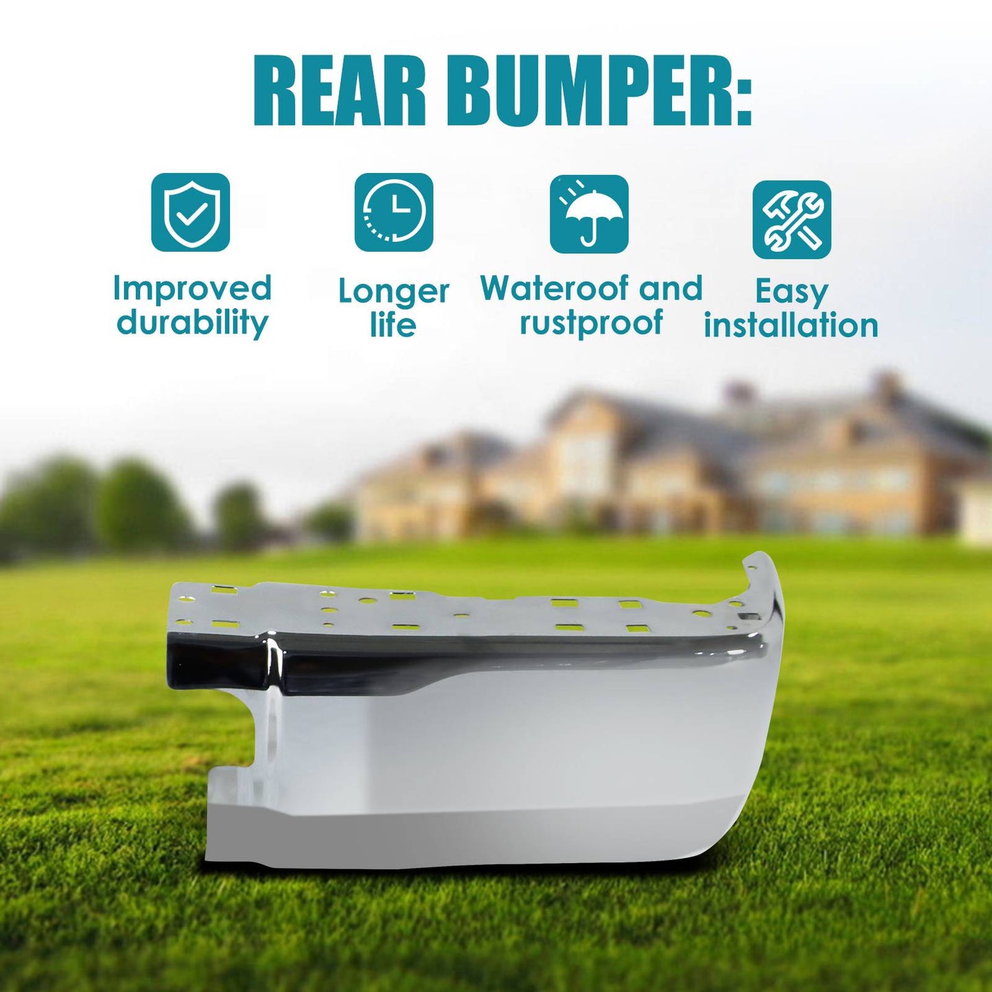 Right Rear Bumper End Caps Covers Corner Extension For 2014-2021 Tundra