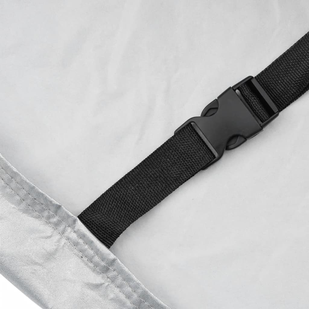 Car Cover Sedan Buckle Straps Full Silver XXL PEVA