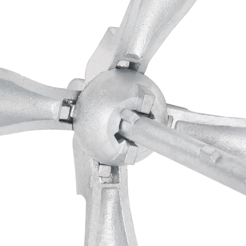 Folding Anchor with Rope Silver Malleable Cast Iron   Folding Anchor