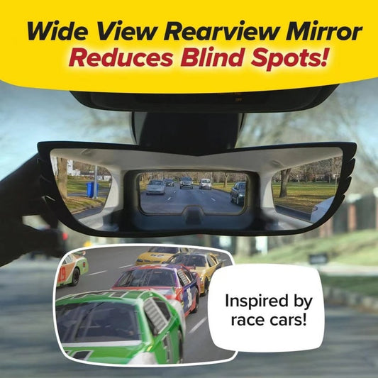 Wide-Angle Interior Rear View Mirror – 28.5cm Clip-On