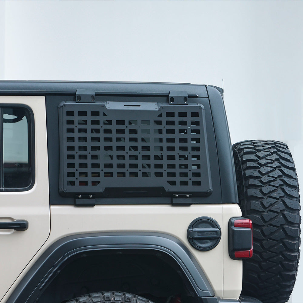 Rear Window Molle Panel Modular Storage Panel System Rear Window Protective Decoration For 2018-2023 J E E P Wrangler JL 4 Doors, Driver Side