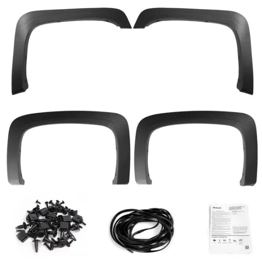 4PCS Wheel Rivet Fender Flares Pocket Style For 07-13 Chevy Silverado 1500 2500HD 3500HD