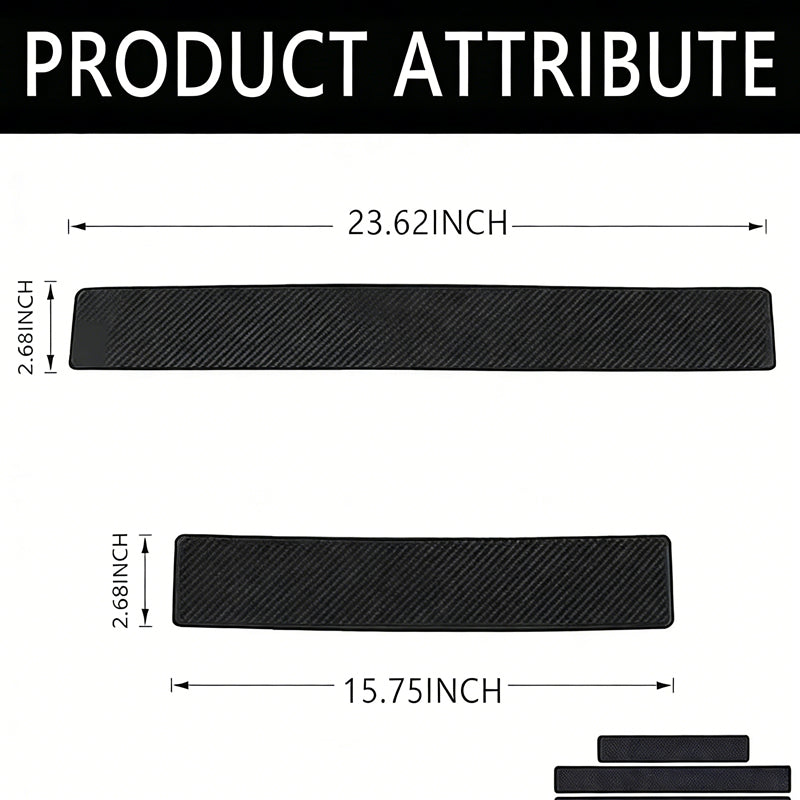 Carbon Car Door Sills Protector, Car Door Threshold Protection, Automotive Door Entry Guard 4 Pcs Universal Rubber Scratch Resistant Exterior Accessories
