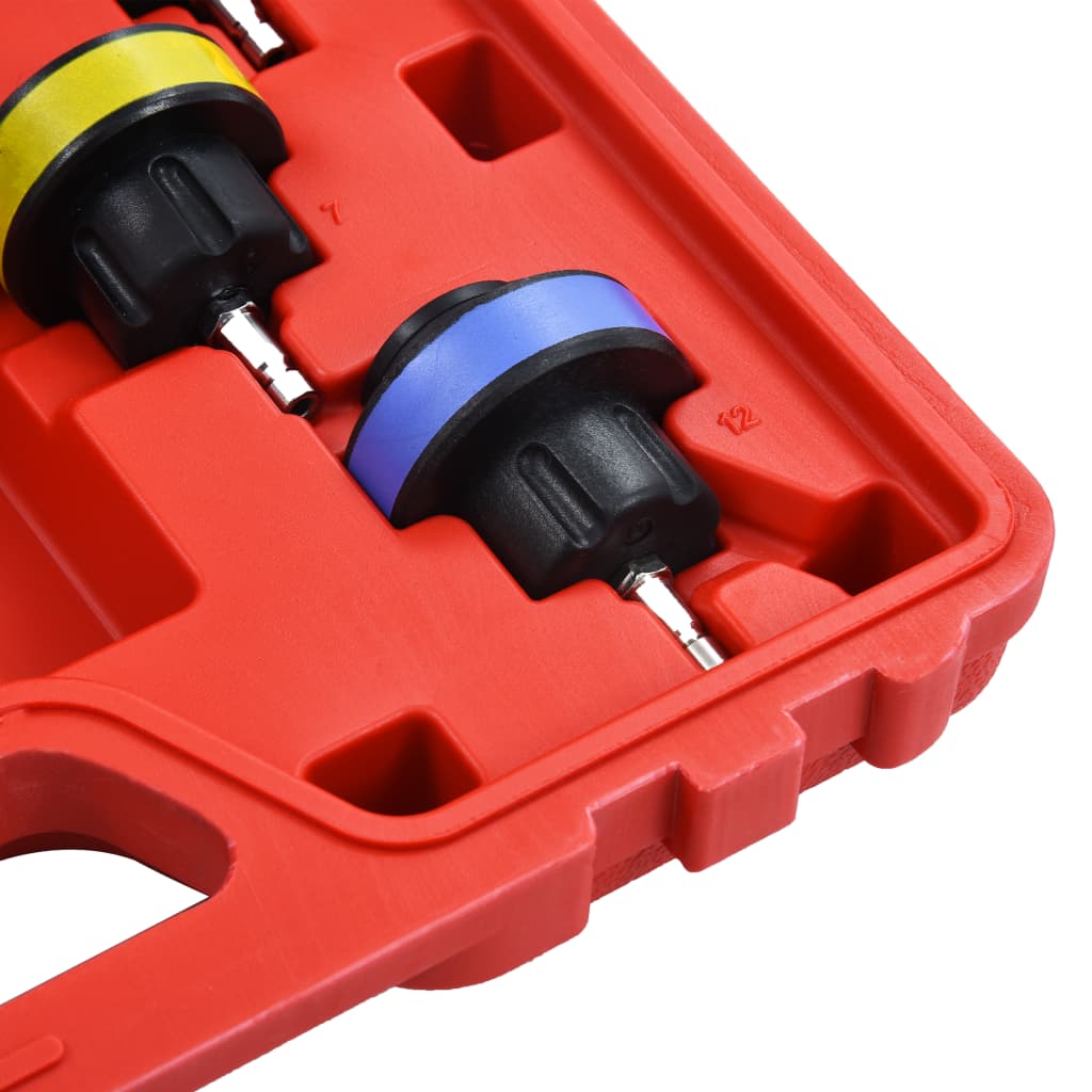 14-piece pressure tester for cooling systems & radiator caps