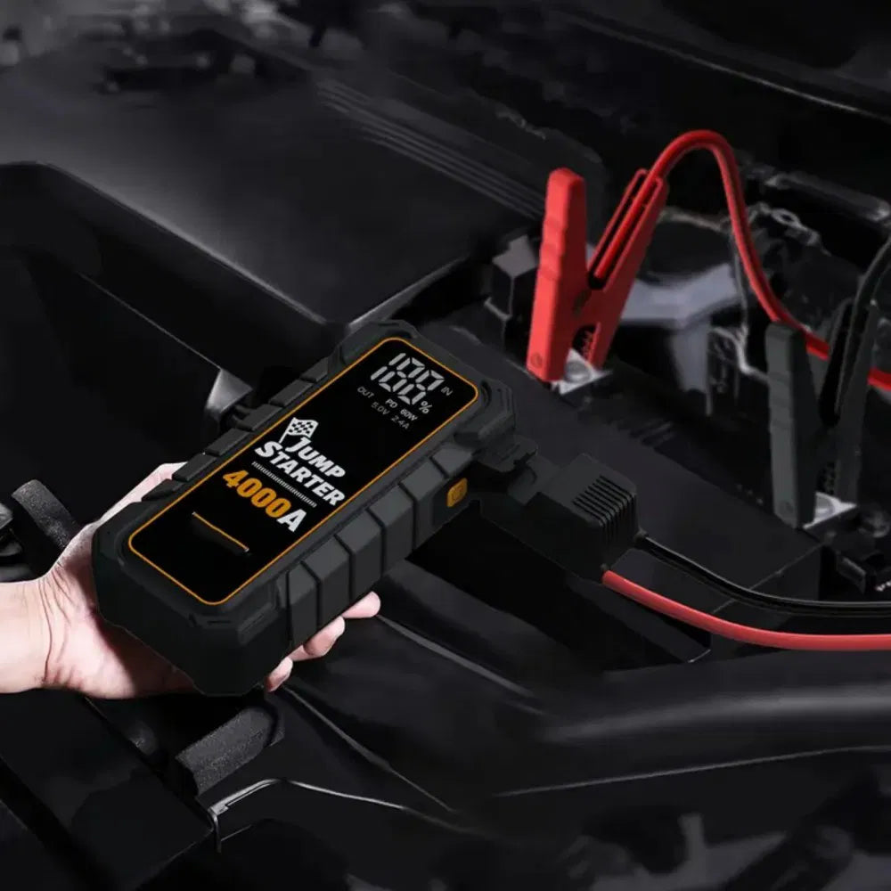 20000mAh 12V Car Battery Starter 4000 Peak Amp USB Fast Charging LED Light