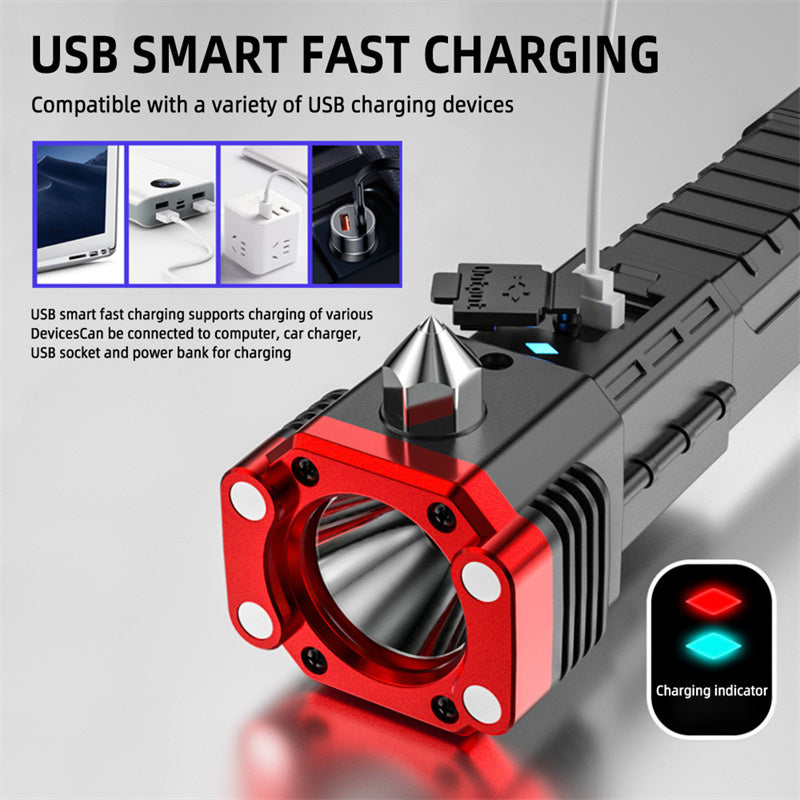 Multifunctional Car Emergency Hammer Torch With USB Charging - image 10