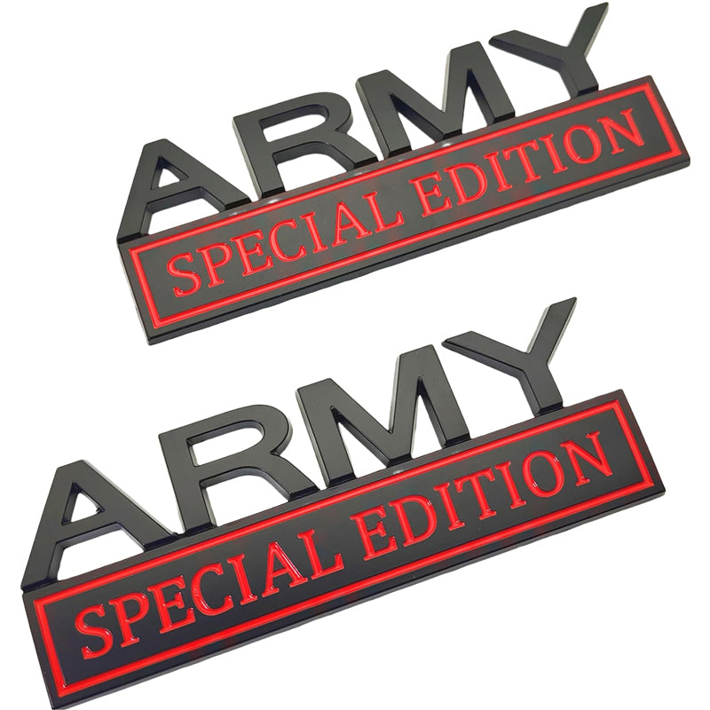 2pack Army Special Edition Emblems, Army Car Emblem 3D Badge Decal Car Truck SUV,Refrigerator Sticker,Window Display Stickers