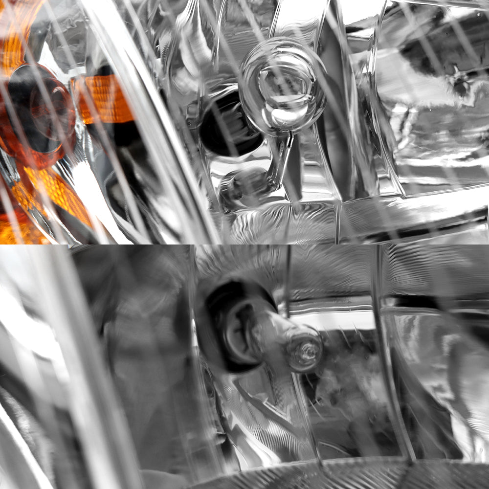 Compatible With Freightliner M2 2004-2013 Headlight Assembly Chrome Pair