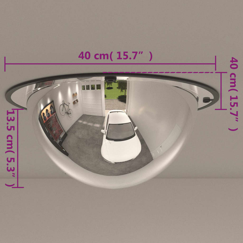 Fully Curved Traffic Mirror Ø40 cm Acrylic