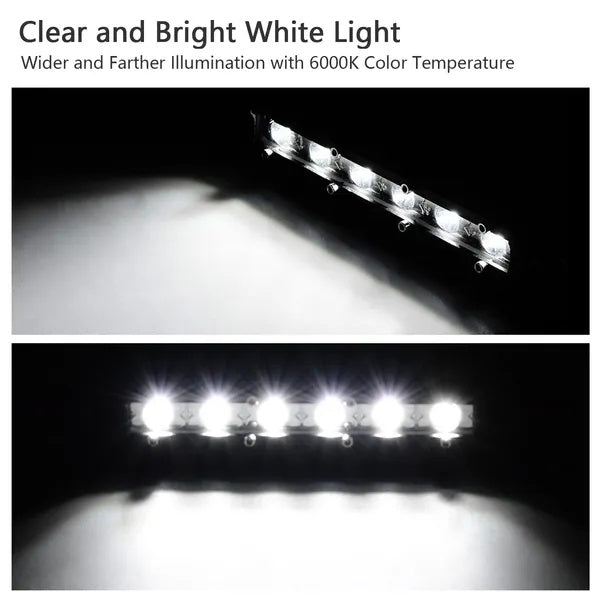 Light Bar Single Row Offroad Spot Lights 18W Ultra Slim Straight