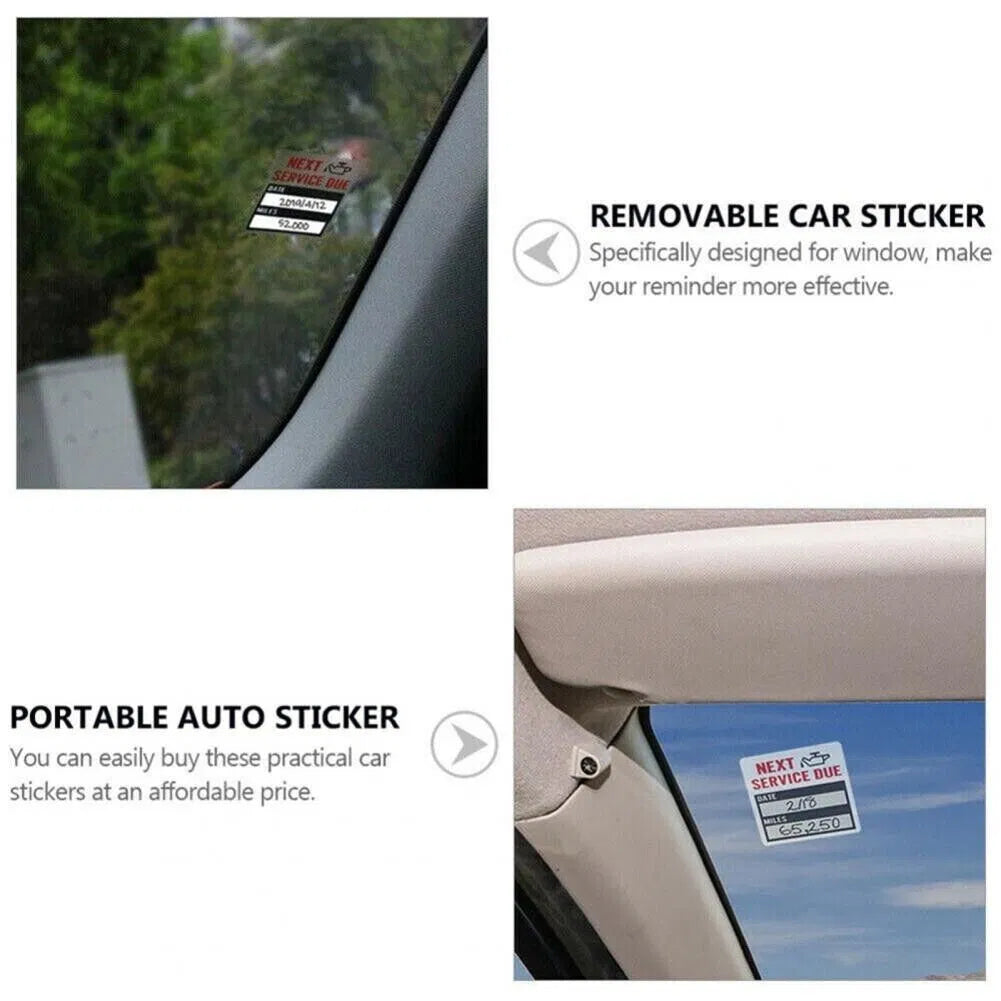300 Oil Change Service Reminder Stickers Clear Window Lite Sticker Pack US
