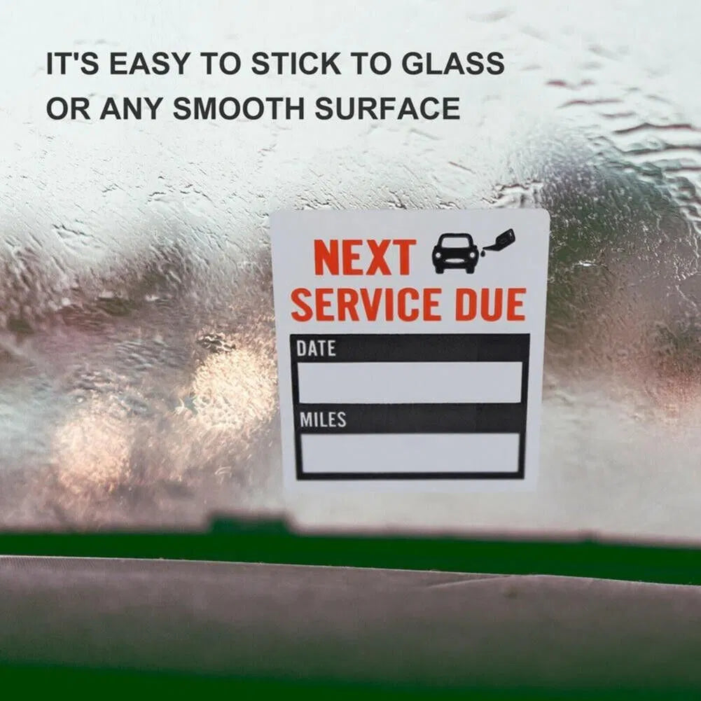 300 Oil Change Service Reminder Stickers Clear Window Lite Sticker Pack US