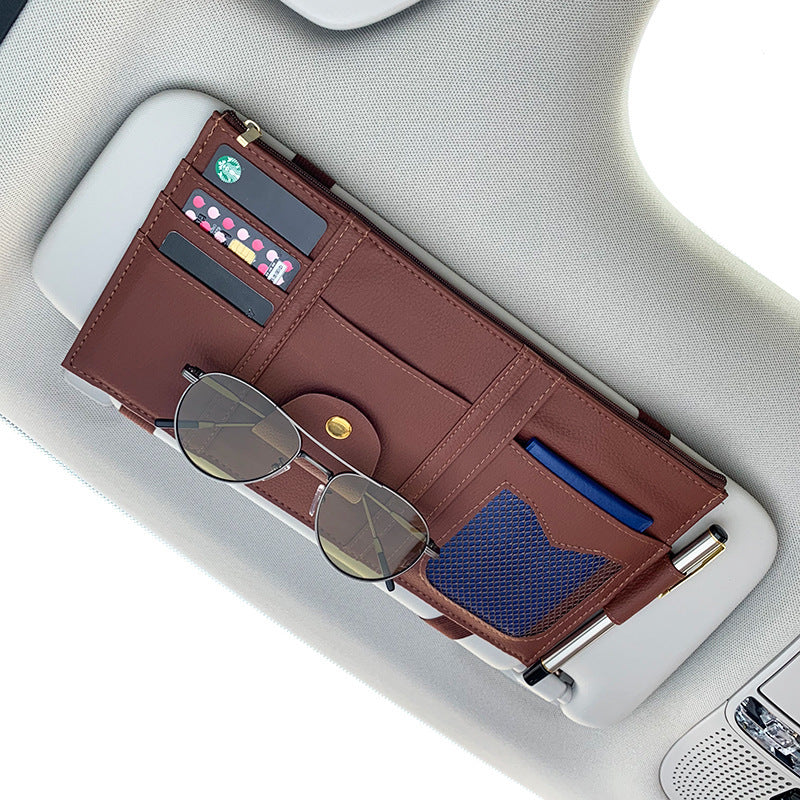 Leather-look sun visor organiser - image 6