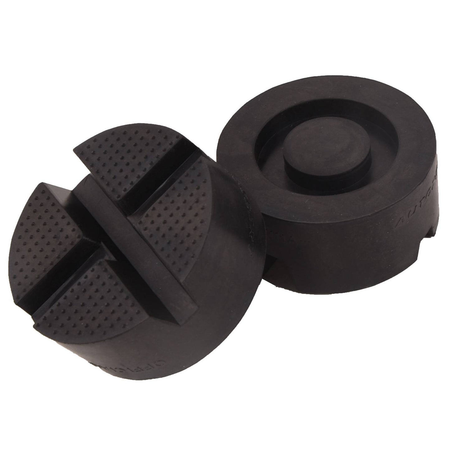 2PCS Universal Car Rubber Cross Slotted Jack Pad Adapter Guard Rail Floor