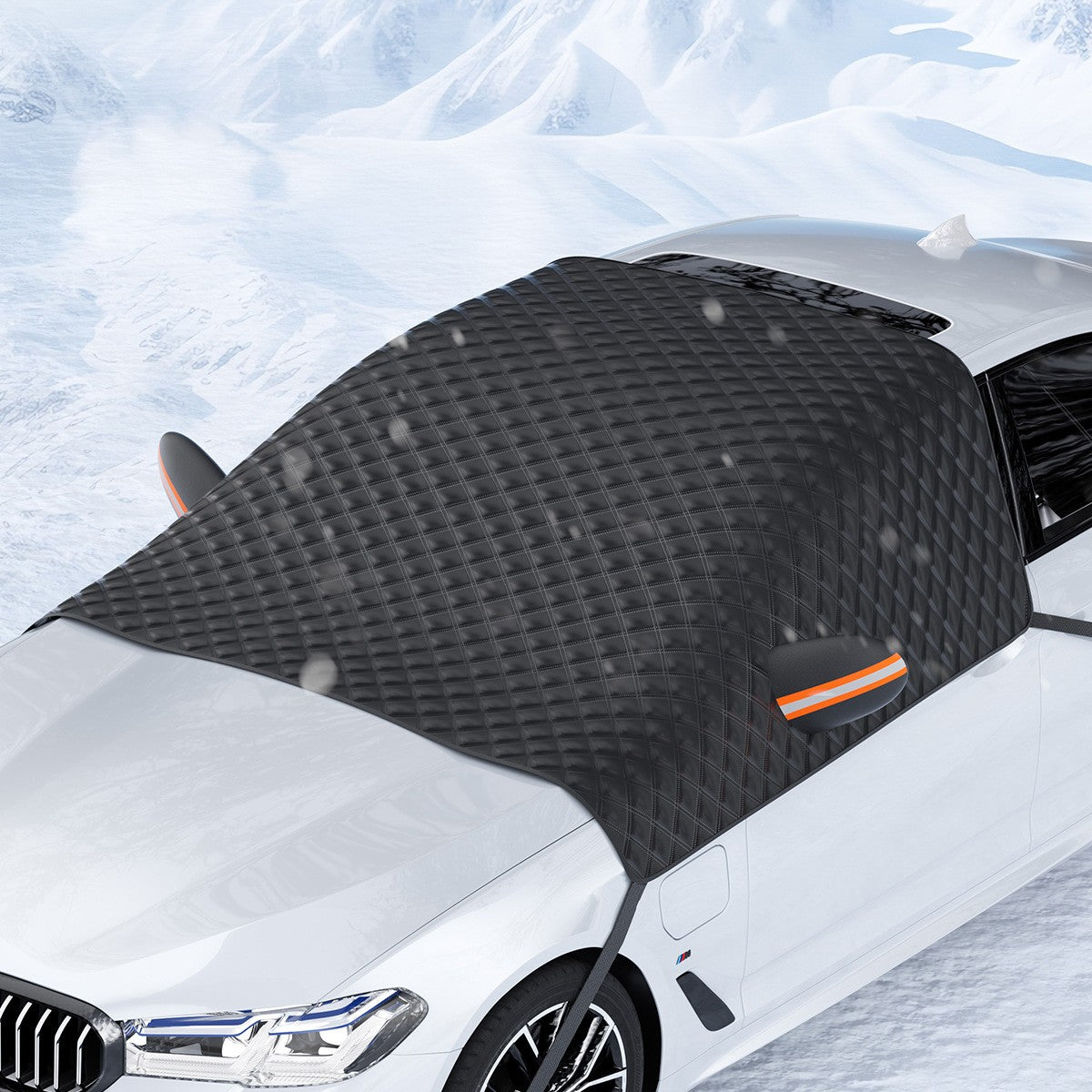 12 Magnetic Car Windscreen Windshield Frost Ice Snow Cover Window Mirror Protector With Hook