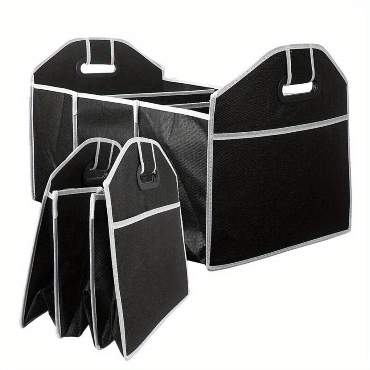 Multi-pocket car boot organiser with lid - image 5