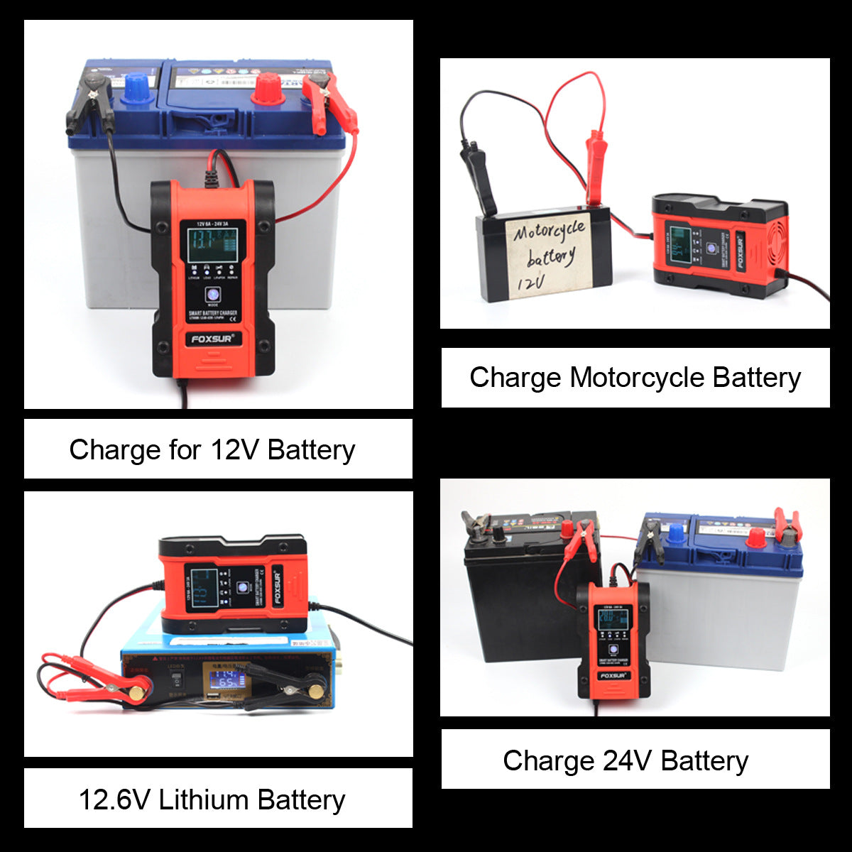 Smart Battery Charger 12V 6A / 24V 3A – 7-Stage, UK Plug - image 3