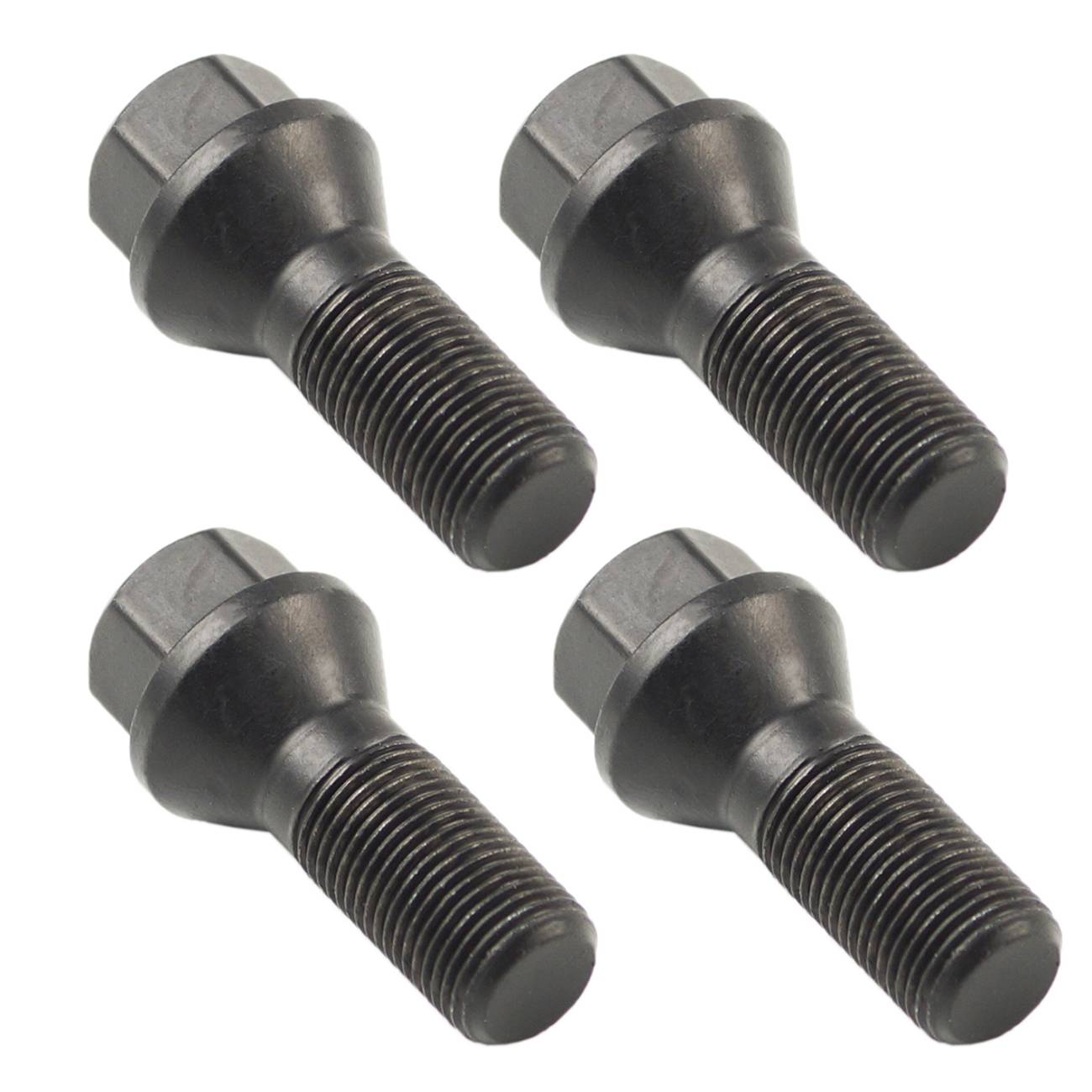 4x Black Wheel Lug Bolts Nuts M14 X1.25 Fits BMW F20 F30 F07 F25 E70 36136890324
