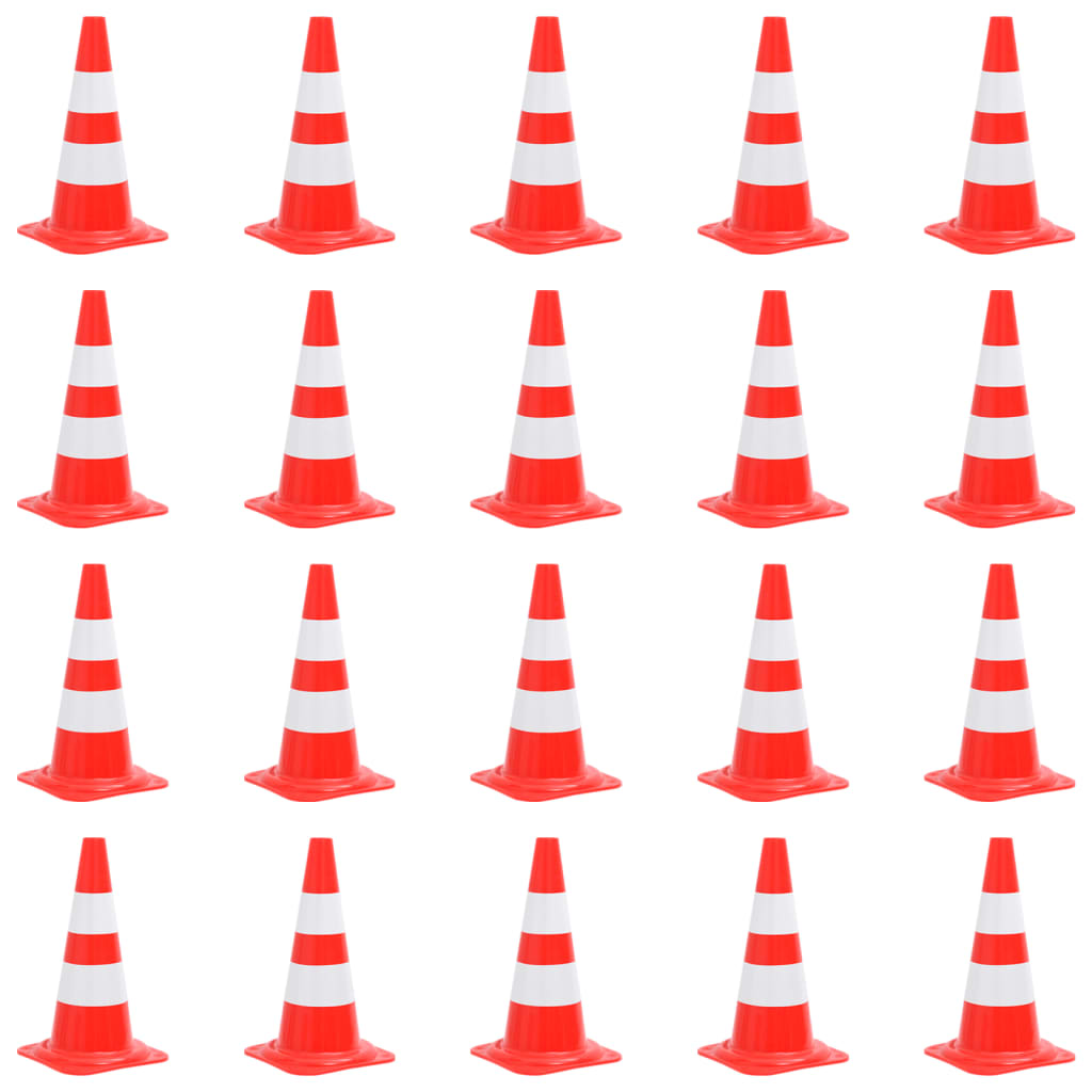 Traffic Cones, 10 pcs., Reflective and 50 cm