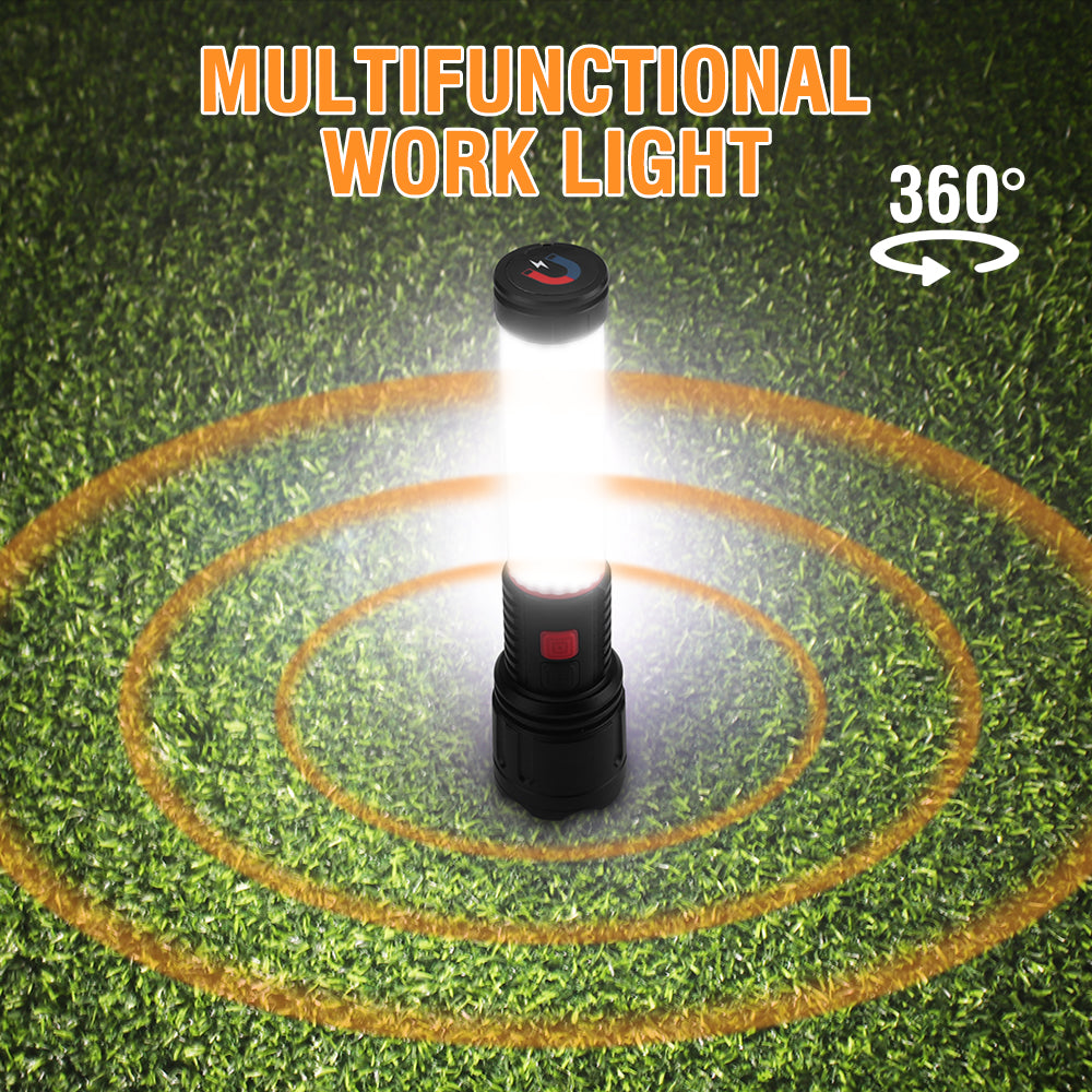 Rechargeable LED Work Torch – Zoom, COB Side Light, Magnetic - image 9