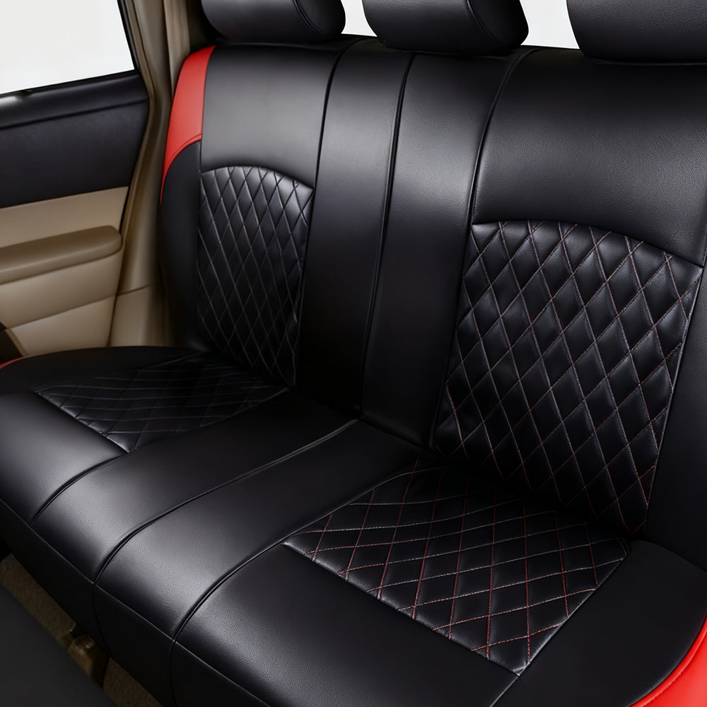 PU leather seat cover set, 9 pieces - image 6