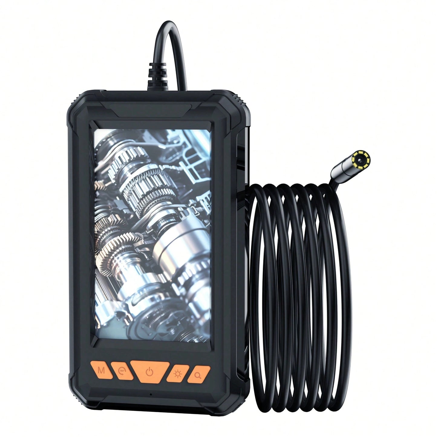 Handheld Industrial Endoscope Camera With 4.3 Inch IPS Screen IP67 HD Inspection Borescope 8 Adjustble LED - 1080P HD Borescope, - Portable Inspection Camera With Semi-Rigid Cord & Probe For, Plumbin