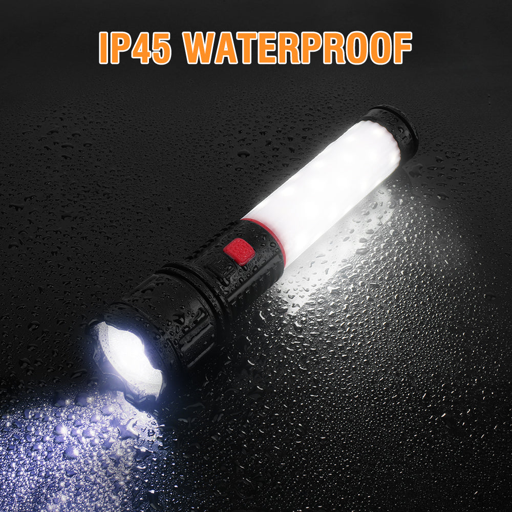 Rechargeable LED Work Torch – Zoom, COB Side Light, Magnetic - image 3