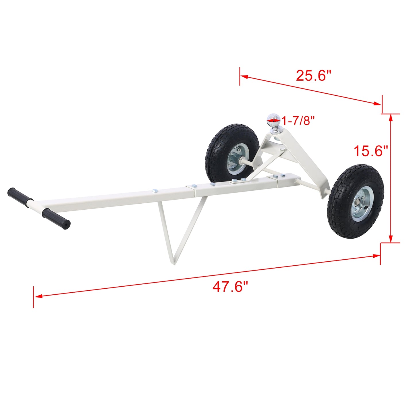 Trailer Dolly With Pneumatic Tires   600 Lb. Maximum Capacity Gray Color