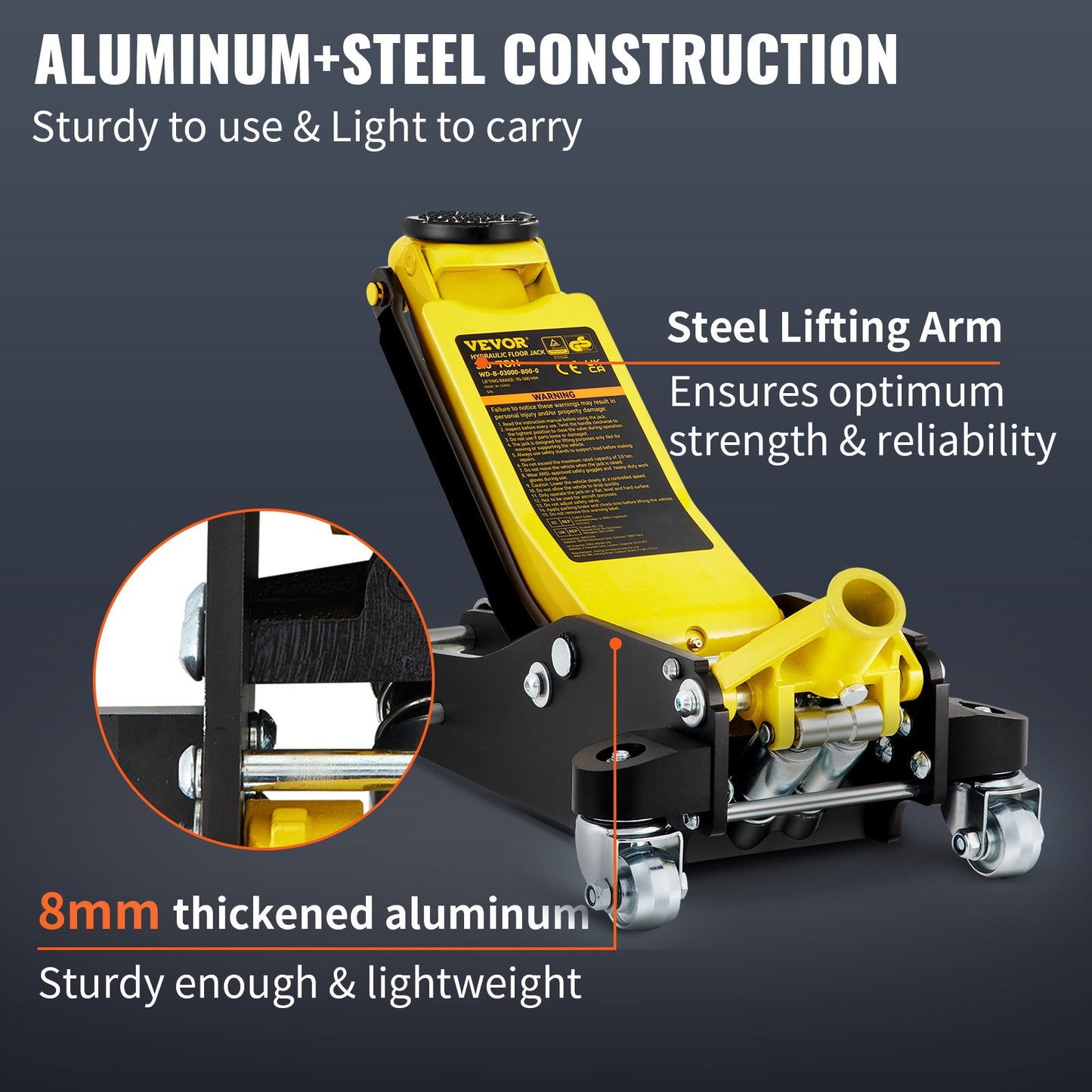 3-ton Low Profile Aluminum Steel Racing Car Landing Jack Dual Lifting Car Automatic, Banned Platform Temu