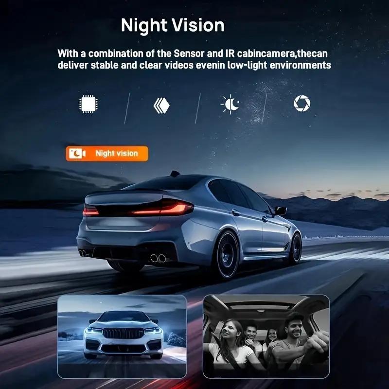 Parking Mode Christmas Gift Wireless Car DVR With Dual Lenses, Parking Monitoring, Shockproof Design