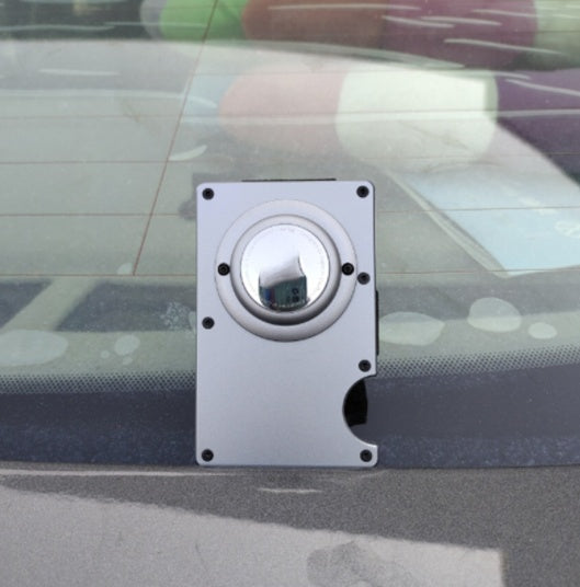 AirTag-Compatible Tracker Card Holder – Aluminium (AirTag not included) - Grey