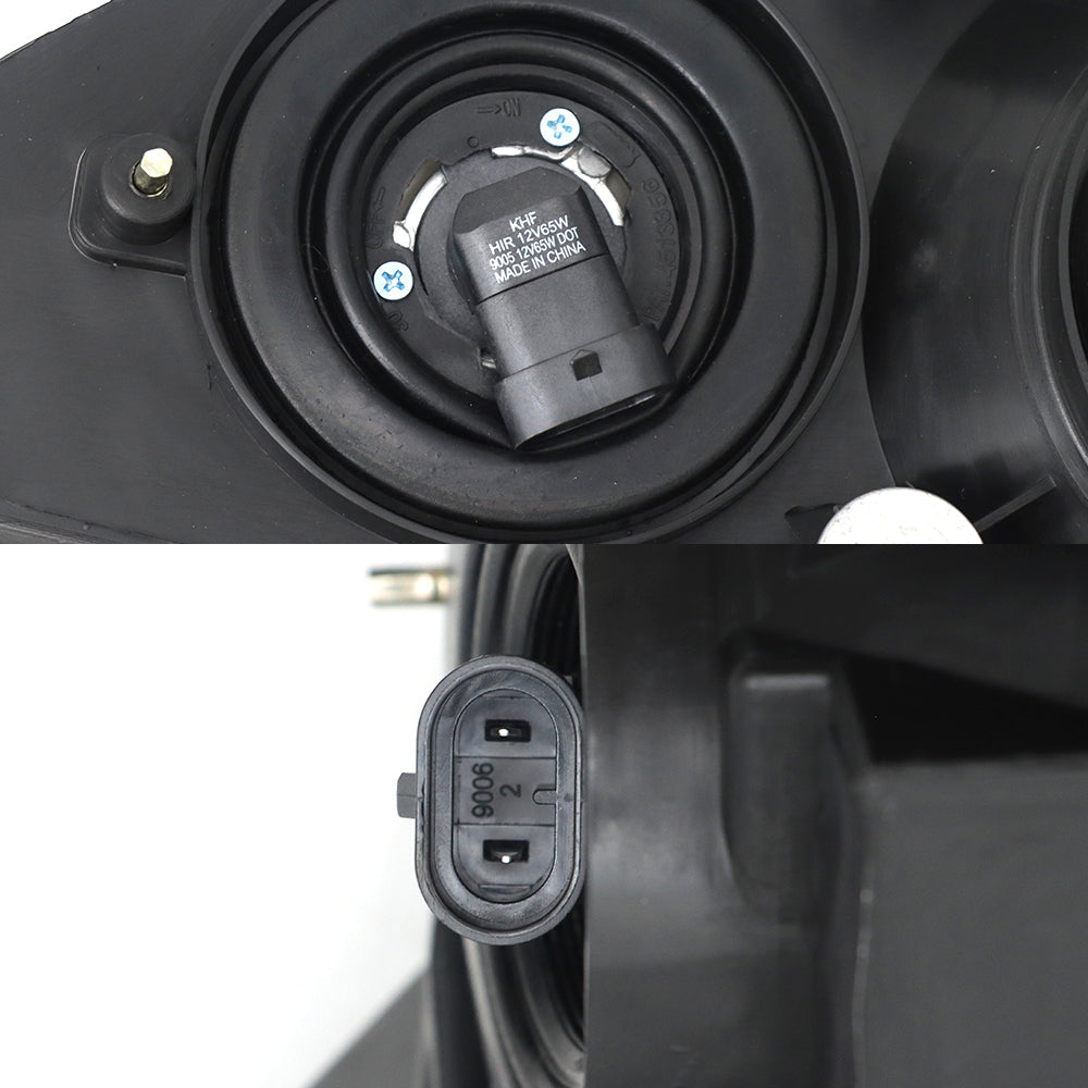 Black Headlights Assembly Compatible With International ProStar 2008-2016 Pair