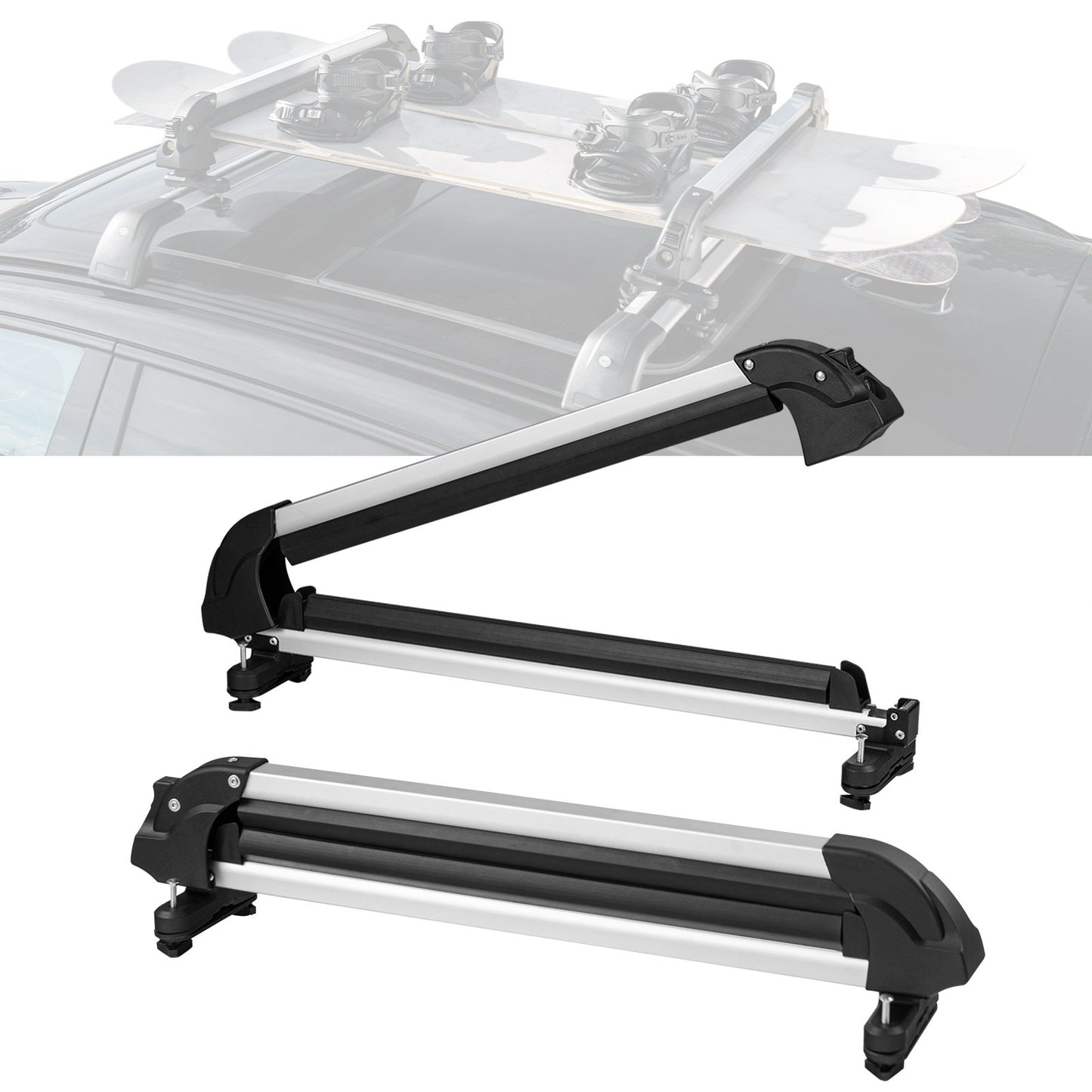 Ski Snowboard Roof Rack 80.5 Cm Universal Ski Rack For Car Roof With Lock
