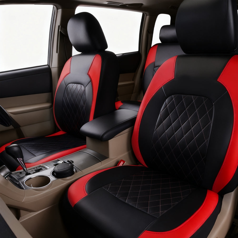 PU leather seat cover set, 9 pieces - image 3