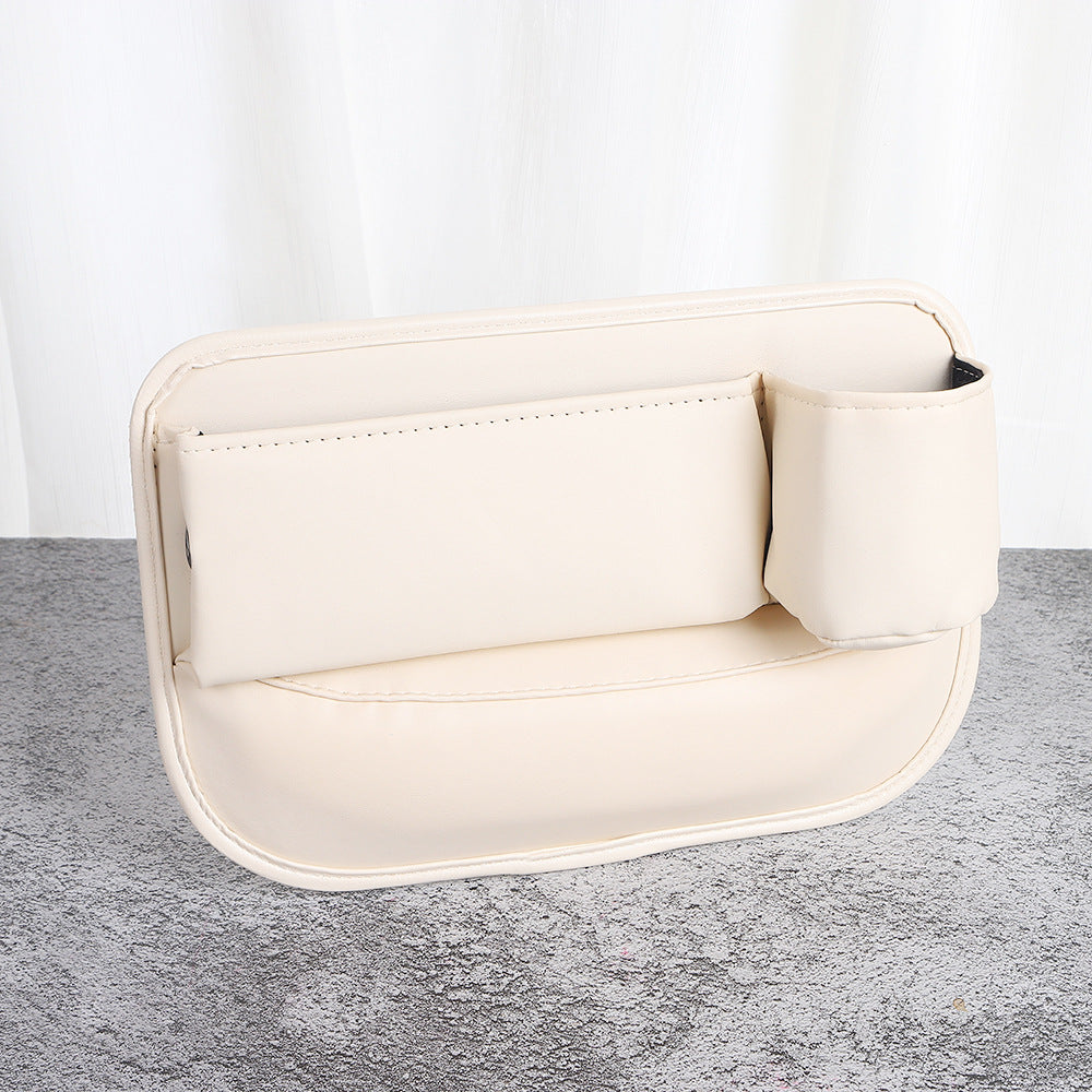 Car seat gap filler organiser with cup holder