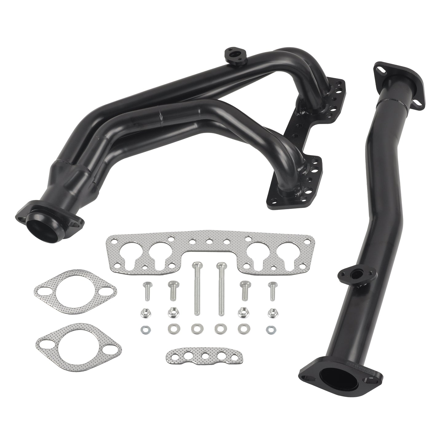 Black Performance Exhaust Header System For 90-95 T,oyota Pickup&4-Runner 2.4L 22RE 4WD   Ban The Sale Of Amazon