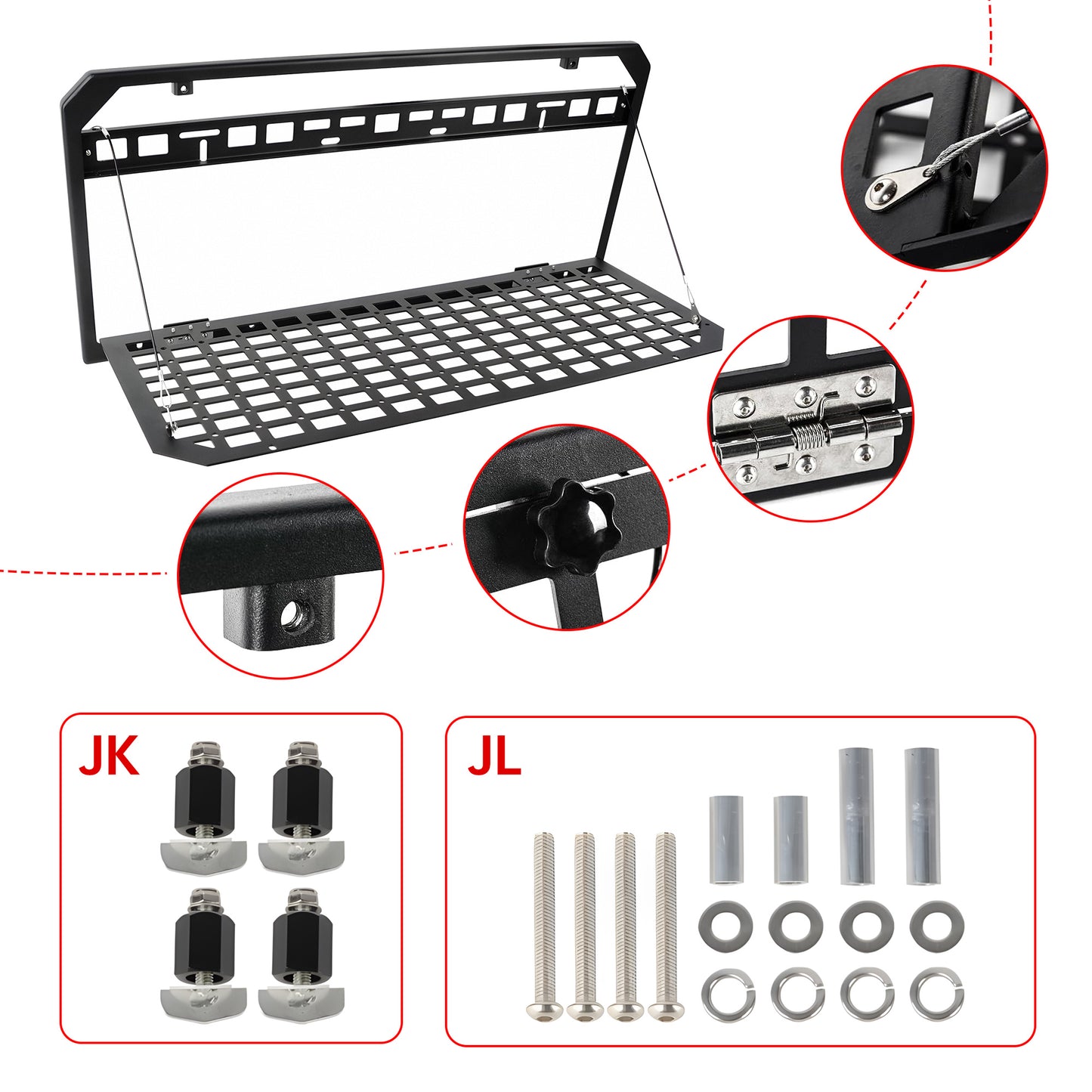 Tailgate Table For Jeep Wrangler 2007-2018 &2018-2025