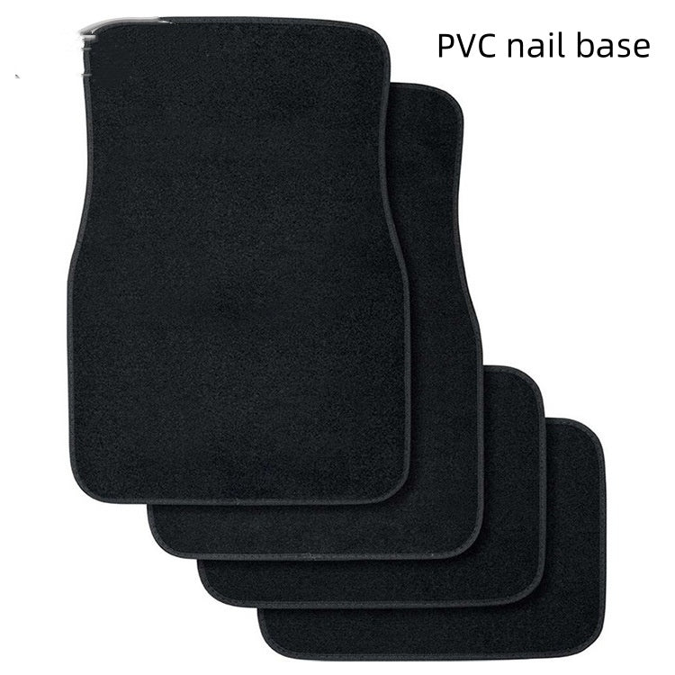Universal car floor mats, velvet, 4-piece set – four-piece set with pvc nail base label