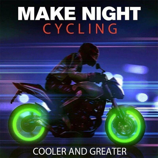 4x Fluorescent Universal Luminous Glow In Dark Car Tire Tyre Valve Caps Cover