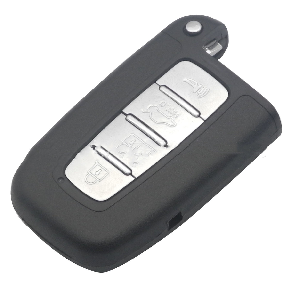 Replacement flip key shell for Hyundai & Kia – 2, 3 or 4 button – four button flip key shell close-up