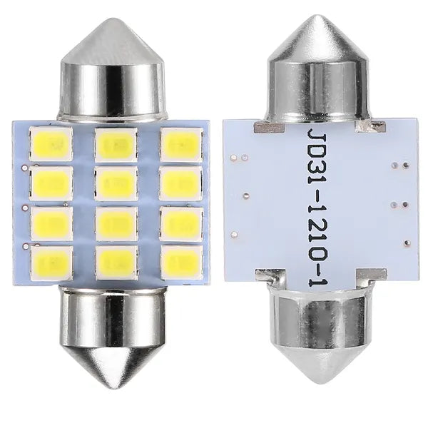 13Pcs T10 31mm Festoon LED Light Bulb Interior Dome Map LED Lights License Plate Trunk Side Positioning Lights