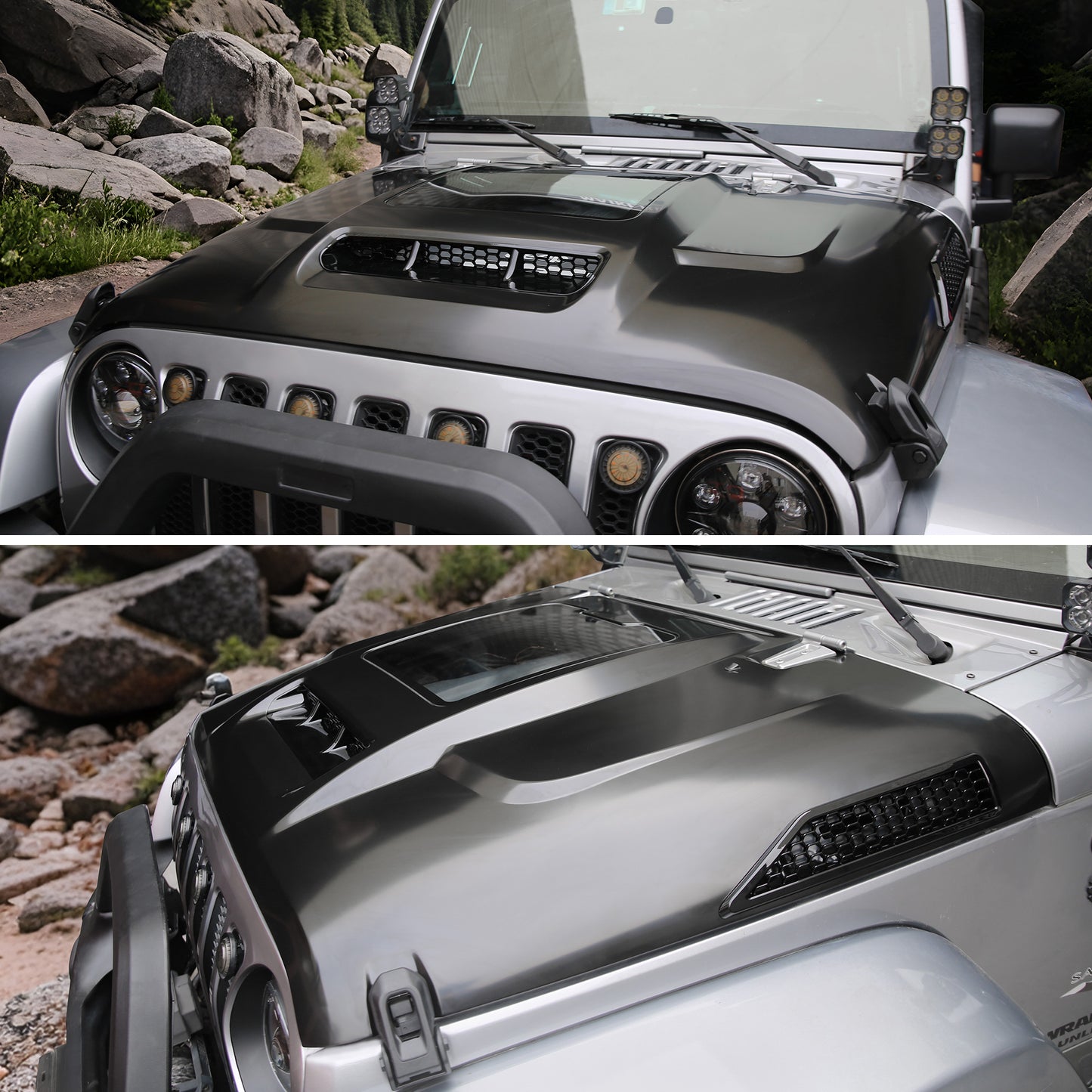 Replacement Hood Vented Heat Dispersion For 2007-2018 Wrangler