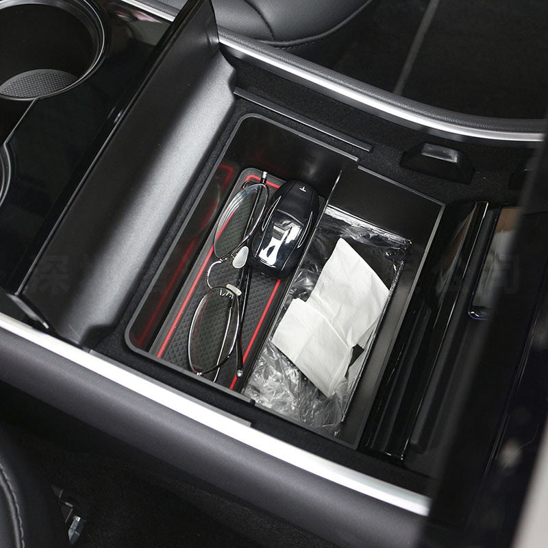 Double-Layer Car Bin and Storage Box for Tesla Model 3 and Y - image 5